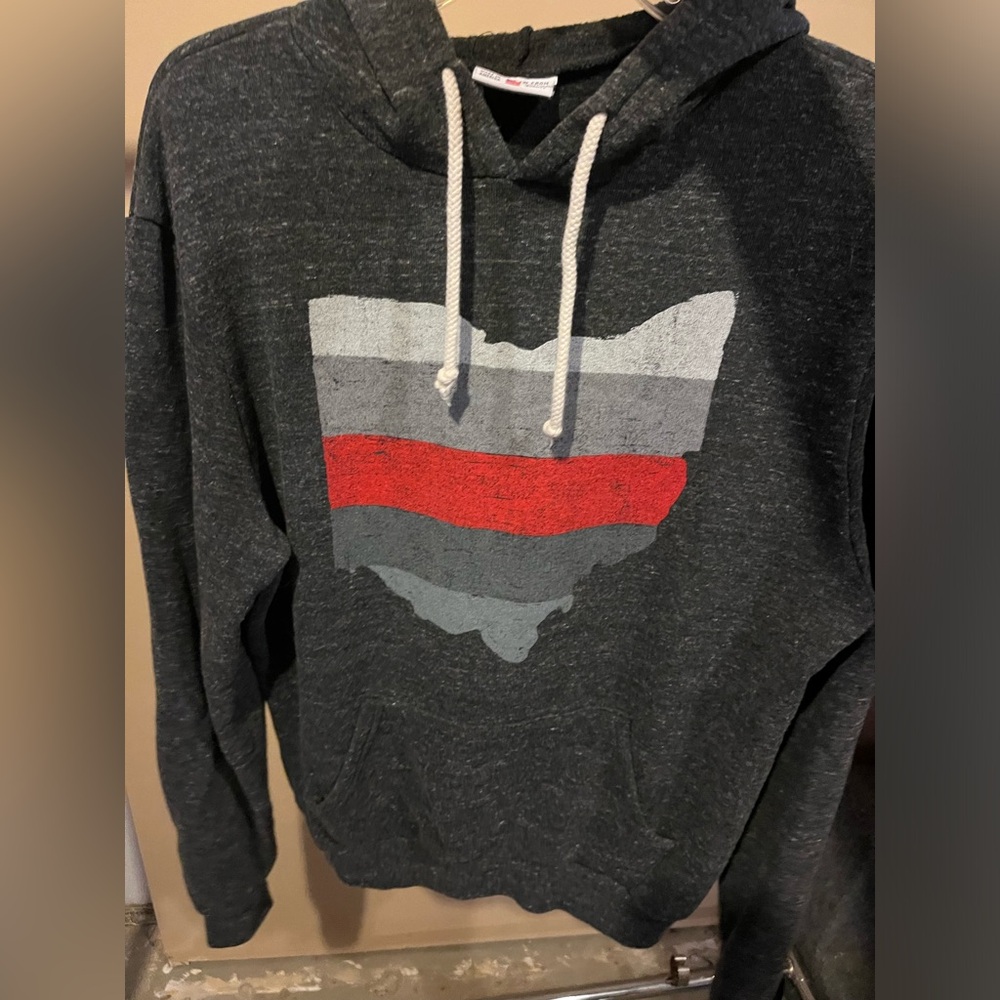 Men's Gray Graphic Hoodie Ohio State